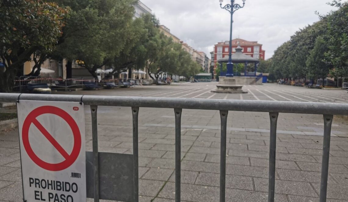 Plaza Pombo cerrada