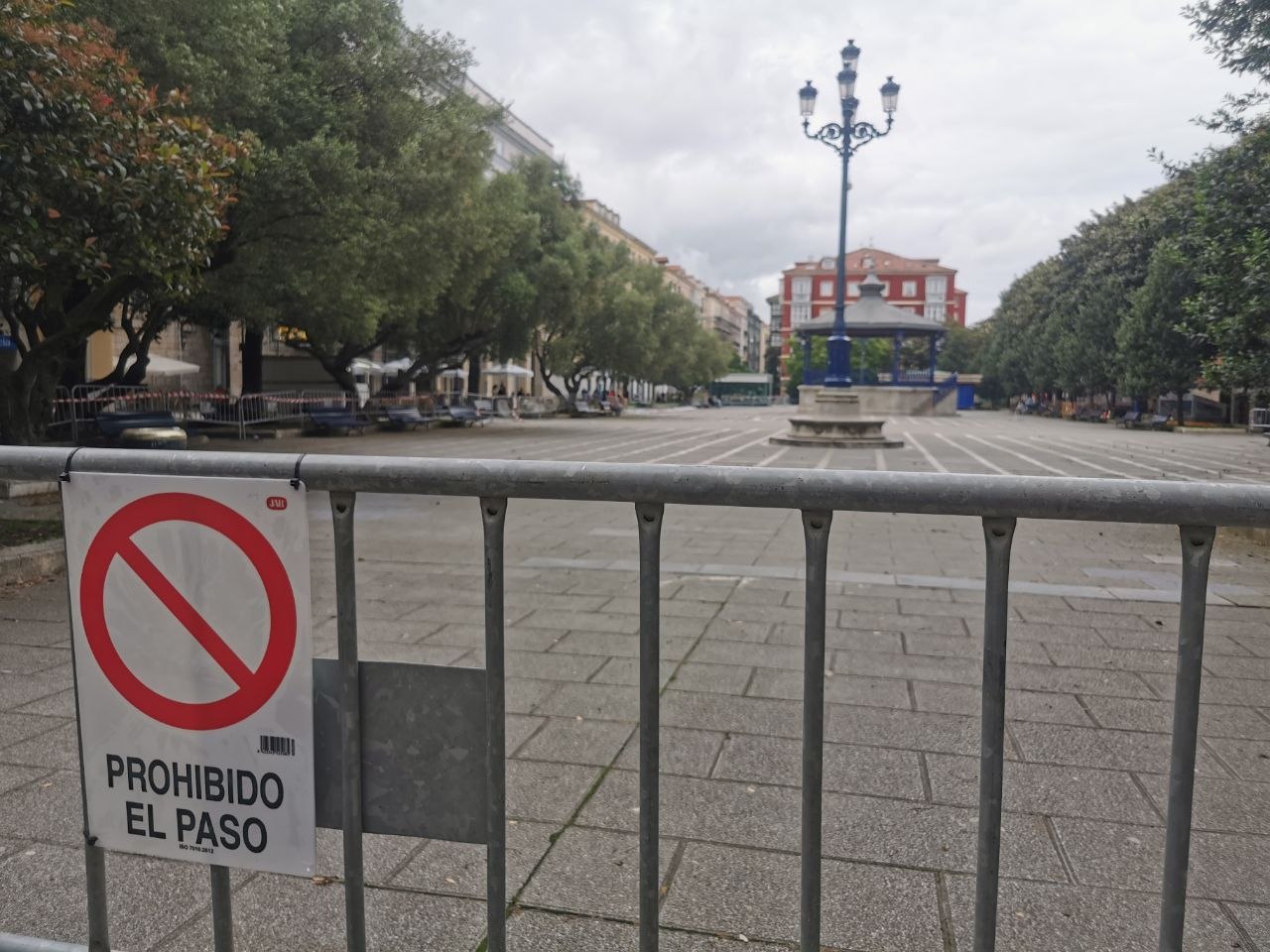 Plaza Pombo cerrada