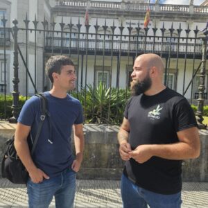 Paulu Lobete y Javier Mata en los juzgados de Laredo