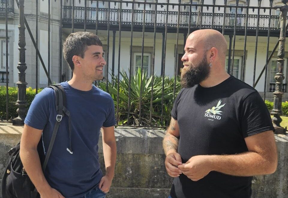 Paulu Lobete y Javier Mata en los juzgados de Laredo